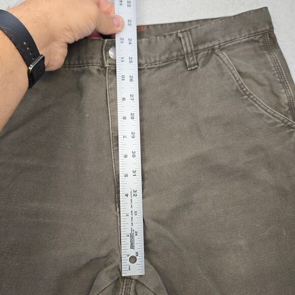 Craftsman Carpenter Pants Men 34x30 Brown Canvas Workwear Utility Skater y2k - Picture 10 of 12